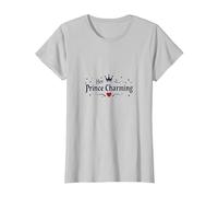 Prince Charming - Son Amour Romantique de Conte de fées T-Shirt, Femme, Argent, XS