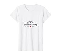 Prince Charming - Son Amour Romantique de Conte de fées T-Shirt, Femme, Blanc, XL