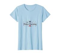 Prince Charming - Son Amour Romantique de Conte de fées T-Shirt, Femme, Bleu Céleste, XS