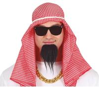 Prince du désert Sheik Set Carnaval Lunettes de soleil Accessoires barbe Look oriental