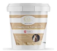 PRINCE EQUIN - COMPLEXE VITALITÉ - Complément nutritionnel Cheval - Seau 1 kg - Saule blanc, vitamine C - Regain d'énergie - Remise en forme - Confort des articulations - Marque Française