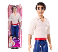 Mattel Princesses Disney Poupée articulée Prince Éric dans sa tenue emblématique avec chemise en tissu, pantalon moulé et bottes moulées, à collectionner, Jouet Enfant, Dès 3 ans, HLV97