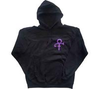 Prince Lotus Flower (Back Print) Black XL Hoodie