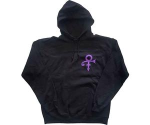 Prince Lotus Flower (Back Print) Black XL Hoodie