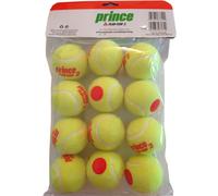 Sachet 12 balles de tennis Prince Play & Stay - stage 2 Jaune TU