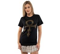 Prince T Shirt Diamante Or Symbol Logo Nouveau Officiel Unisex Noir Size XL