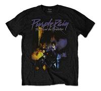 Prince T-shirt Purple Rain - Officiel - Unisexe - Noir - Taille M - Import