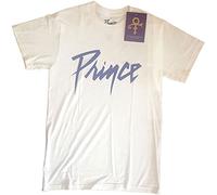 Prince - T-Shirt # M Unisex White # Logo [Import]