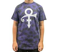 Prince T-Shirt Noir avec Logo Symbole Blanc Unisexe