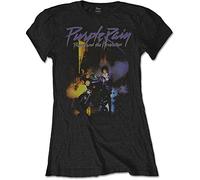 Prince - T-Shirt # XL Black Femmina # Purple Rain [Import]