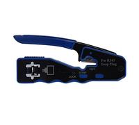 Princer des gênes à main professionnelle 8p Crystal Head Cermper Network Cable Cable Stripper Ethernet Cutting Tool Carbon Steel fil Cermper For Network Cable Installation Blue