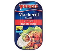 Princes Filets de maquereaux à la sauce tomate (liste 125g) - Paquet de 6