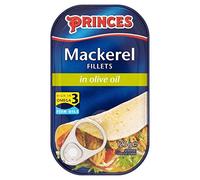 Princes Filets de maquereaux à l'huile d'olive (liste 125g) - Paquet de 2