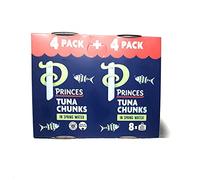 Princes Morceaux de thon dans de l'eau de printemps, 8 x 145 g