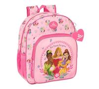PRINCESAS DISNEY - Sac à dos scolaire pour enfant, adaptable au chariot, idéal pour les enfants d'âge scolaire, confortable et polyvalent, qualité et résistance, 32 x 12 x 38 cm