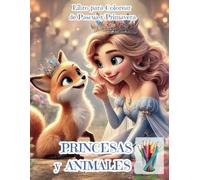 PRINCESAS Y ANIMALES. LIBRO PARA COLOREAR DE PASCUA Y PRIMAVERA: Libro para colorear de princesas y animales reales con corona . Dibujos de Pascua y primavera para niños y niñas de 4 a 10 años.