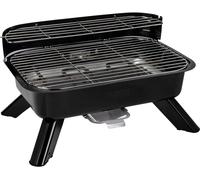 Princess 01.112252.01.001 électrique, charbon de bois Barbecue avec protection anti-vent, avec pied, avec réglage manuel de la