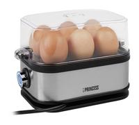 Princess 01.262046.01.001 Cuiseur à oeufs sans BPA, avec verre doseur, voyant lumineux argent, noir