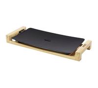 Princess Plancha Pure - Surface de cuisson 50 x 25 cm - Pour 6 personnes - Thermostat réglable et finitions en bambou 103026