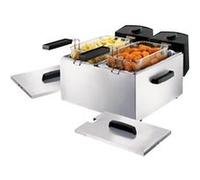 Princess Friteuse double cuve 183123 – 2 x 3 L (6 L) – 3 600 W – Noir, acier inoxydable
