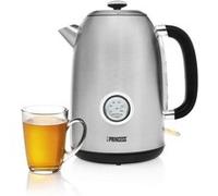 Princess 236028 01.236028.01.001 Bouilloire rétro - Thermomètre - 1,7 L 3000 W, 1.7 liters, Argenté Argent G