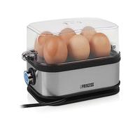 Princess 262046 Cuiseur à œufs électrique - Pour 6 œufs - Œufs durs, mollets ou à la coque - 400 W Inox Brossé