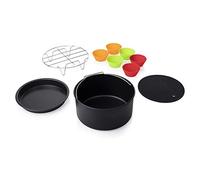 Princess Accessoires Airfryer, Compatibilité 4,5 L et 5,2 L, 10 Pièces | Moule à gâteau, Plaque à pizza, Grille, Moules à muffins, Tapis en silicone, 01.182012.01.001