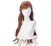 Princess Anna2 Cosplay Wigs Long Wavy Brown Braids Party Hair Girls Wig++ cap