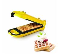 AudioSonic Gaufrier Princess 01.132406.01.001 Flip, couvercle plastique, noir/jaune