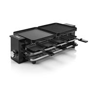 Princess Appareil à Raclette Multifonction Piano 8, Pour 8 Personnes, Plaques Réversibles Grill et Plancha, Thermostat Réglable, Facile à Nettoyer, Accessoires Inclus, 1200 W, Noir, 01.162925.01.001