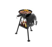 Princess Barbecue Kettle Hybride, Électrique et Charbon, 2000 W, Thermostat Réglable, Thermomètre Intégré et Grille Émaillée, 01.112270.01.001