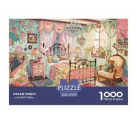 Princess Bedroom Puzzle en Bois Imperméable Puzzles De 1000 Pièces pour Adultes Cadeaux Impossible Jeux Éducatifs