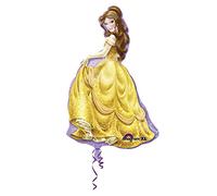 Amscan - Ballon aluminium Princesse Belle SuperShape 60x99 cm - Gonflable à l'air ou hélium