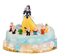 Princess Blanche-Neige et les Sept Nains avec Poupée et Nains Figurines Modèle Décoration de Gâteau Décoration de Gâteau Surgelée pour Décoration d'anniversaire Frozen