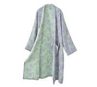 PRINCESS BRIDE Pyjama en mousseline douce jacquard double couche pour femmes et hommes, kimono élégant, vêtement de détente respirant