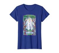 Princess Bride Westley and Buttercup Stained Glass Movie T-Shirt, Femme, Bleu Royal, L