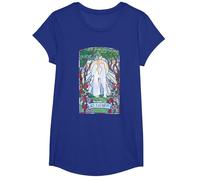 Princess Bride Westley and Buttercup Stained Glass Movie T-Shirt, Fille, Bleu Royal, S