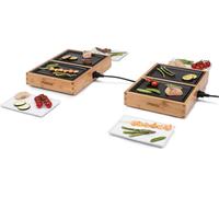 Princess Chef-Grill de table Dinner4All Pure 840 W Métal et bois de bambou