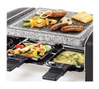 Princess Raclette et Pierre à Cuire Party, Pour 2 à 4 Personnes, Plaque en Pierre 21 x 21 cm, Facile à Nettoyer, Idéale pour la Maison et le Camping, 162810