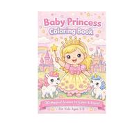 Princess Coloring Book for Kids Ages 3-8: Cute & Magical Princesses, Castles, Dresses, and Fairy-Tale Scenes | Fun & Easy Coloring Pages for Girls