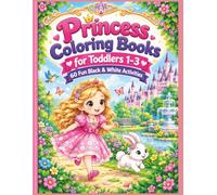 princess coloring books for toddlers 1-3: Big, Simple, and Easy Cute Pictures with Royal Castles, Crowns, and Magic Wands for Little Hands and Early Learners