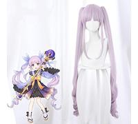 Princess Connect Re:Dive Kyouka Cosplay Long Rose Violet Couleurs mélangées Cheveux synthétiques résistants à la chaleur + Bonnet de perruque Halloween Party