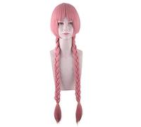 Princess Connect! Re: plongée Mimi Cosplay perruque mignon lapin Mimi rose Double tresses résistant à la chaleur perruques de cheveux synthétiques PL-760