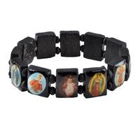 PRINCESS CUTENESS STORE Bella Swan Bracelet religieux en bois noir style Saint Jude