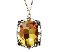 PRINCESS CUTENESS STORE Collier avec pendentif amulette de sorcière en ambre jaune de Bonnie Bennett