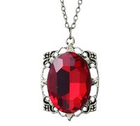 PRINCESS CUTENESS STORE Collier avec pendentif amulette en ambre rouge de Bonnie Bennett