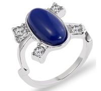 PRINCESS CUTENESS STORE Elena Gilbert Bague Vampire Daywalking Anti-Soleil Pierre Bleue, Laiton, Pas de pierre précieuse
