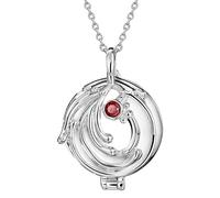 PRINCESS CUTENESS STORE Elena Gilbert Vervain Collier avec pendentif vampire en argent sterling 925, taille moyenne, résine, pas une pierre précieuse