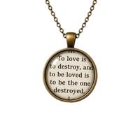 PRINCESS CUTENESS STORE The Mortal Instruments Shadowhunter Collier en bronze avec citation en forme de livre angélique