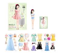 Princess Dress Sticker Book - Fun activité de mode pour , livre de jeu d'autocollants réutilisables | Scènes d'habillage colorées avec thèmes de princesse, ensembles créatifs d'autocollants